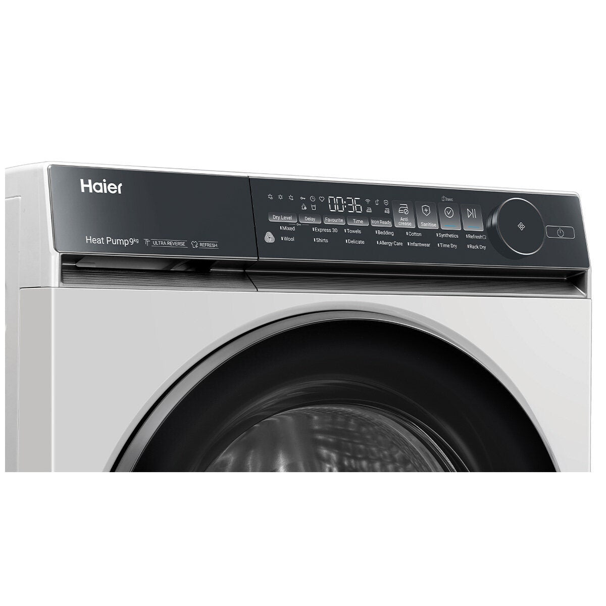 Haier 500 Series 9kg Heat Pump Dryer - White, 9 Star Energy Rating, Woolmark Blue Certified - HDHP90NW1