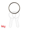 Key Essentials 38mm Nickel Plated Steel Split Rings - 5 Pack