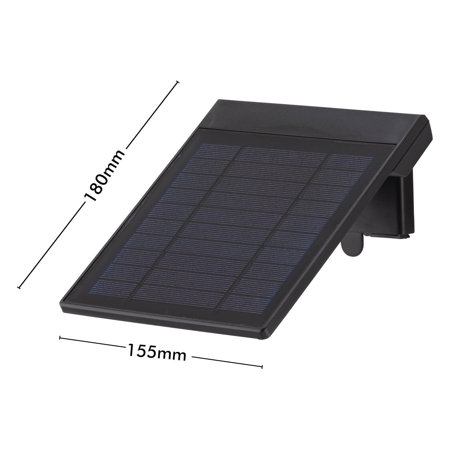 Arlec 900lm Black Plastic Solar Movement Activated Floodlight Outdoor MAL800