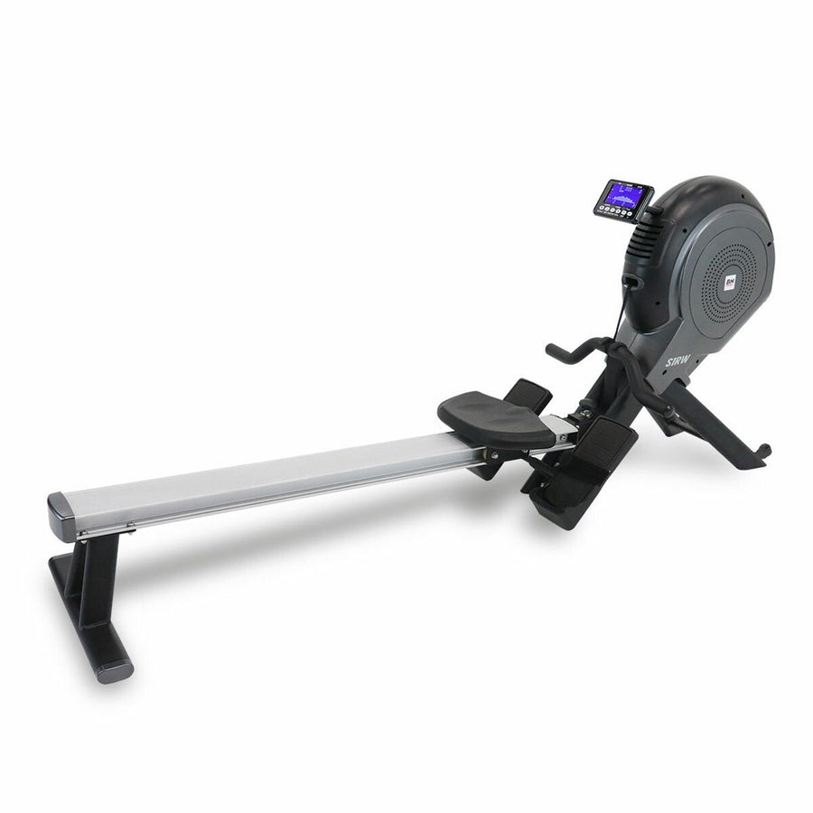 BH Fitness Rowing Machine - 16 Resistance Levels, Foldaway Design, Black and Stainless Steel - S1RW