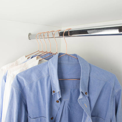 Practa Copper Metal Clothes Hangers 10 Pack - 420mm x 205mm - Durable & Space-Saving