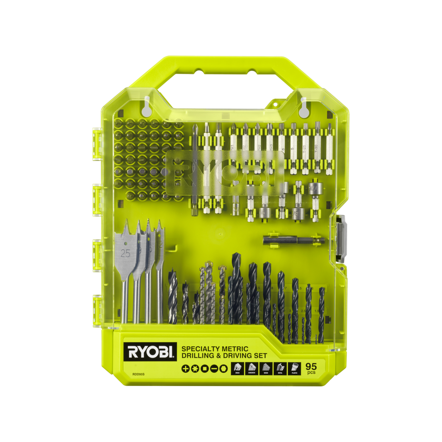 Ryobi 95 Piece Specialty Metric Drill and Drive Set - 251mm x 320mm - Versatile Bits - SuperSaverAU - view 1