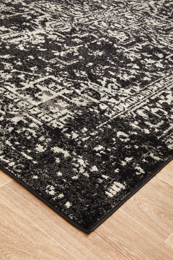 Rug Culture Evoke Large Power Loomed Rug 290x200cm - Charcoal Polypropylene - Jute Weft - EVO253CHAR290X200