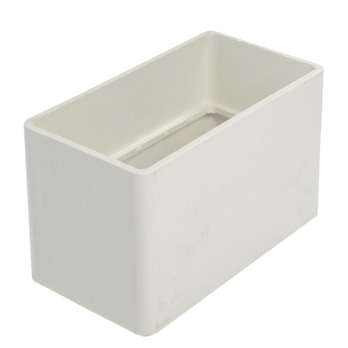 Icon Plastics PVC Square Socket Coupling D End 65mm White Durable - SuperSaverAU - view 1