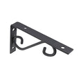 Carinya Scroll Stayed Bracket - 200 x 125mm - Powder Coated Steel - Black - SuperSaverAU - view 1