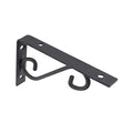 Carinya 200 x 125mm Black Powder Coated Steel Scroll Stayed Bracket 100kg