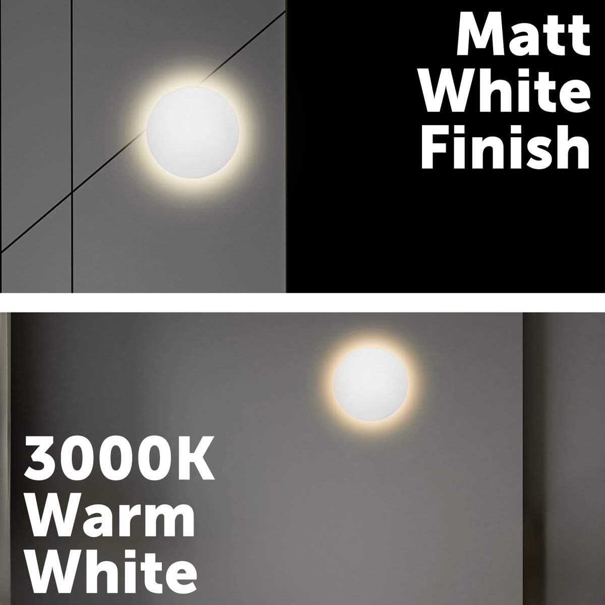 Verve Maxwell Interior Wall Light - 9W LED - 185mm x 50mm x 185mm - Matt White - SuperSaverAU - view 2