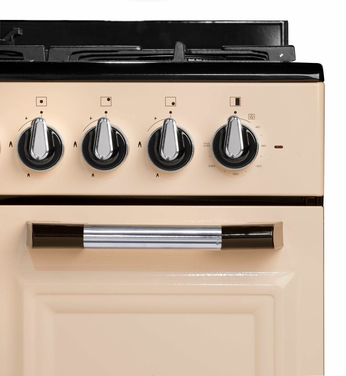 Artusi 90cm Dual Fuel Freestanding Oven in Cream - 5 Gas Burners, Two Ovens, Separate Grill - AFGR935CR