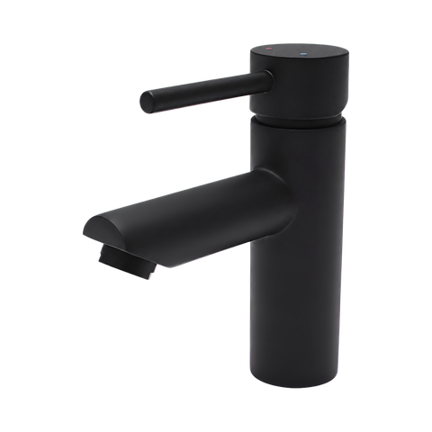 Estilo 35mm Matte Black Pin Lever Basin Mixer 4 Star WELS