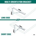 Carinya 500 x 400mm Zinc Plated Steel Heavy Duty Twisted Stay Bracket, 300kg