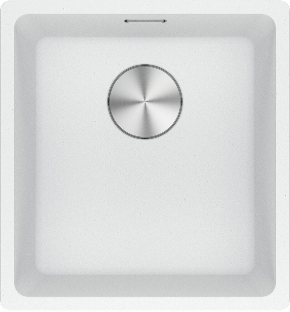 Franke Maris 370mm Single Bowl Flush Mount Sink - Polar White Fragranite - MRG210-37PW-B