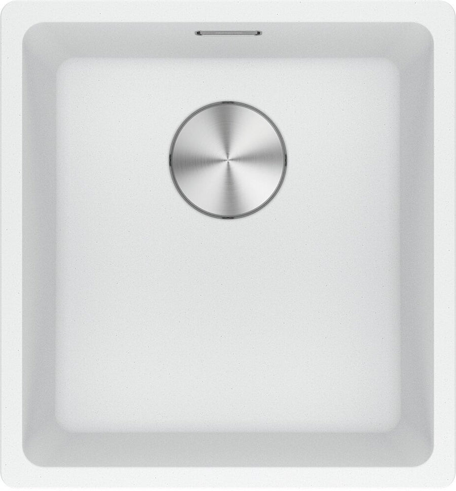 Franke Maris 370mm Single Bowl Flush Mount Sink - Polar White Fragranite - MRG210-37PW-B