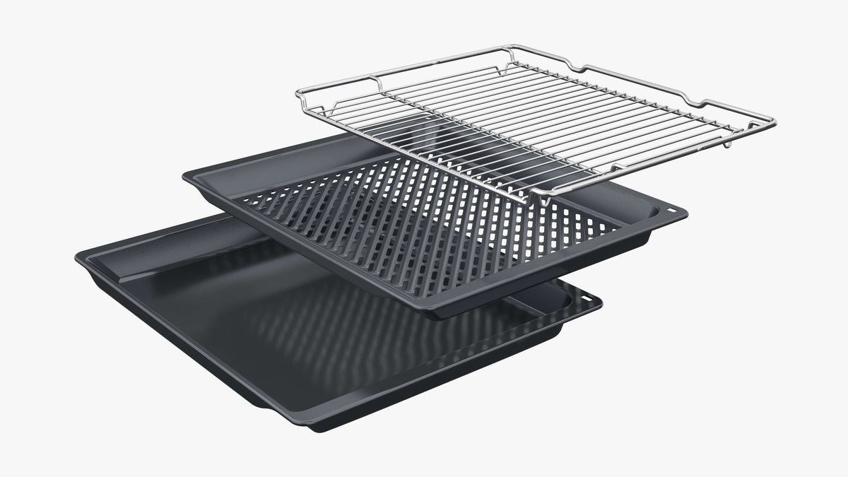 Bosch Series 8 built-in compact oven with microwave - 45L, air frying, Home Connect, black - CMG7241B1A