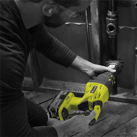 Ryobi 18V ONE+ Reciprocating Saw R18RS-0 Cordless Skin Only, Black/Hypergreen