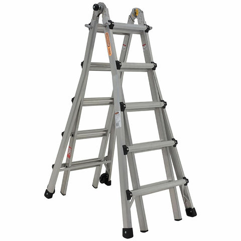 Gorilla Mighty 19 multi-purpose aluminium ladder - 4 configurations, 120kg max load - MM19-I