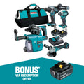 Makita Brushless 4 Piece Combo Kit DLX4148TX1 - 18V - Includes 2 Batteries - Fast Charger - Tote Bag - SuperSaverAU - view 1