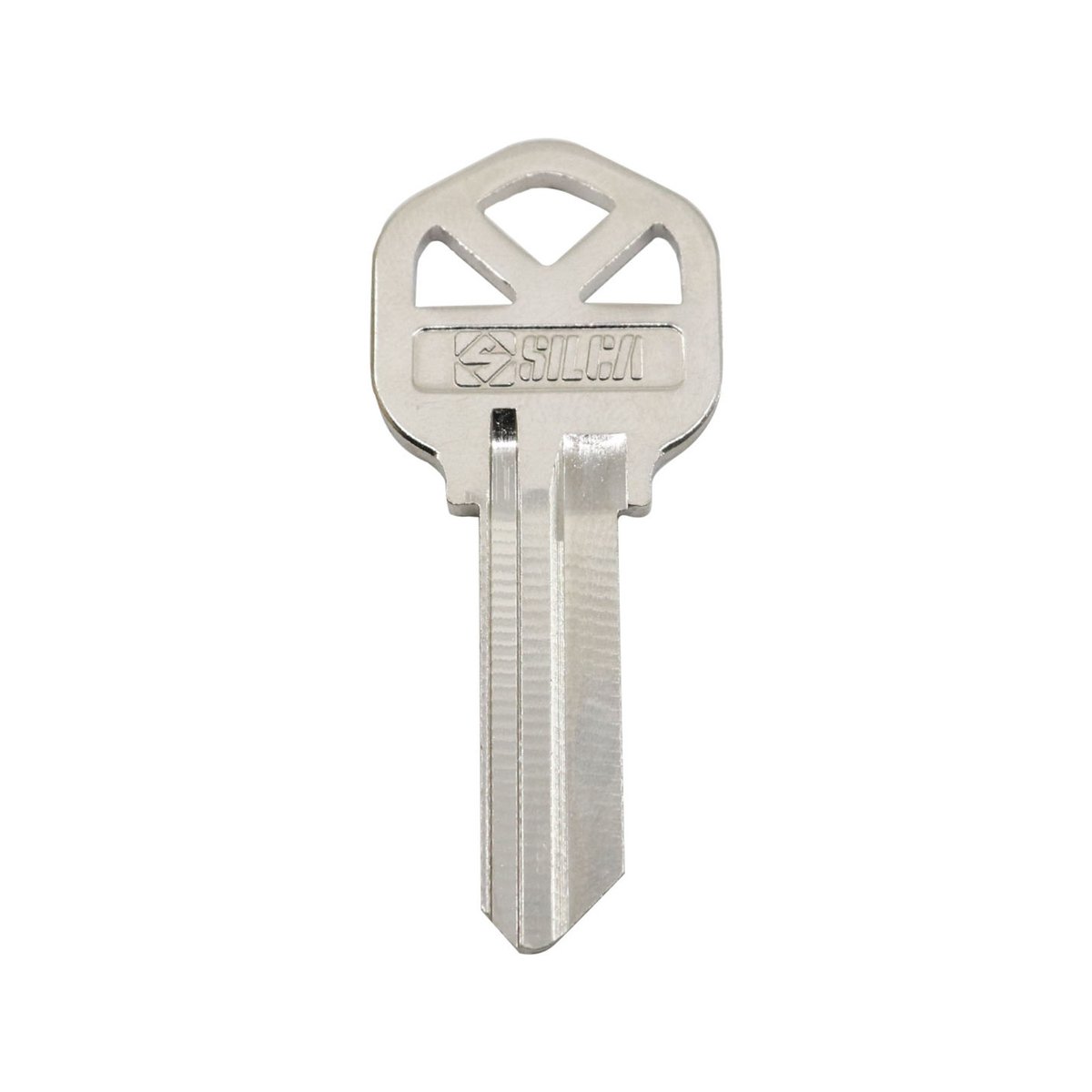EHI Blank Key - 53mm x 23mm - Nickel Plated Brass - Silver - SuperSaverAU - view 2