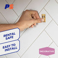 Permastik Small Brass Kitchen Hooks 6 Pack - 110mm x 180mm - Holds 500g - SuperSaverAU - view 3