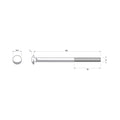 Zenith M12 x 200mm Hot Dip Galvanised Cup Head Bolt & Nut - 4.6 Grade Steel