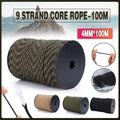 550 Paracord, 9 Strand Core, 100 m Roll - Black - view 2