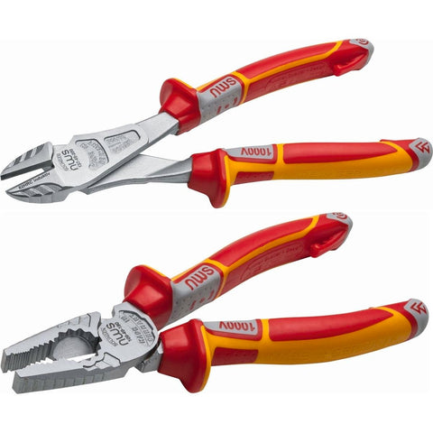 NWS 2 Piece VDE Plier Set - 1000V - Drop-Forged Steel - Durable Design - SuperSaverAU - view 1