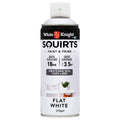 White Knight Squirts 310g White Flat Spray Paint - Solvent Based - Quick Dry - Durable Finish - SuperSaverAU - view 1