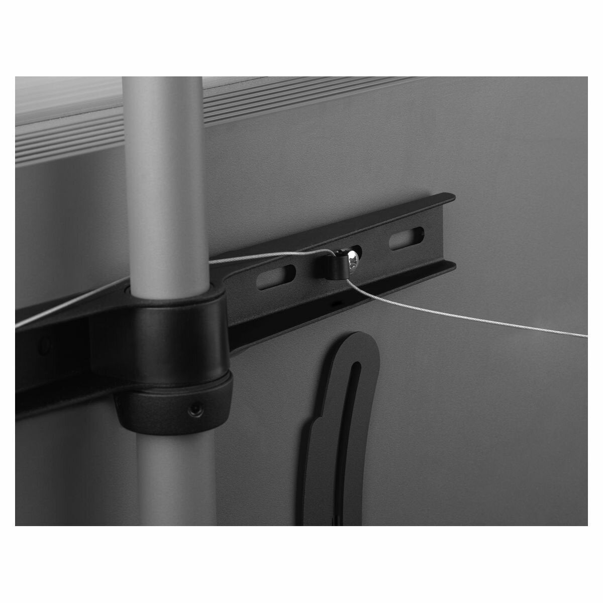 One For All walnut tripod TV stand for 32 to 65 inch TVs - Soundbar mounting kit, 360 turn - WM7471