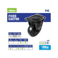 Easyroll 100mm Fixed Castor - Black PVC - Durable & Shock Absorbent - SuperSaverAU - view 4