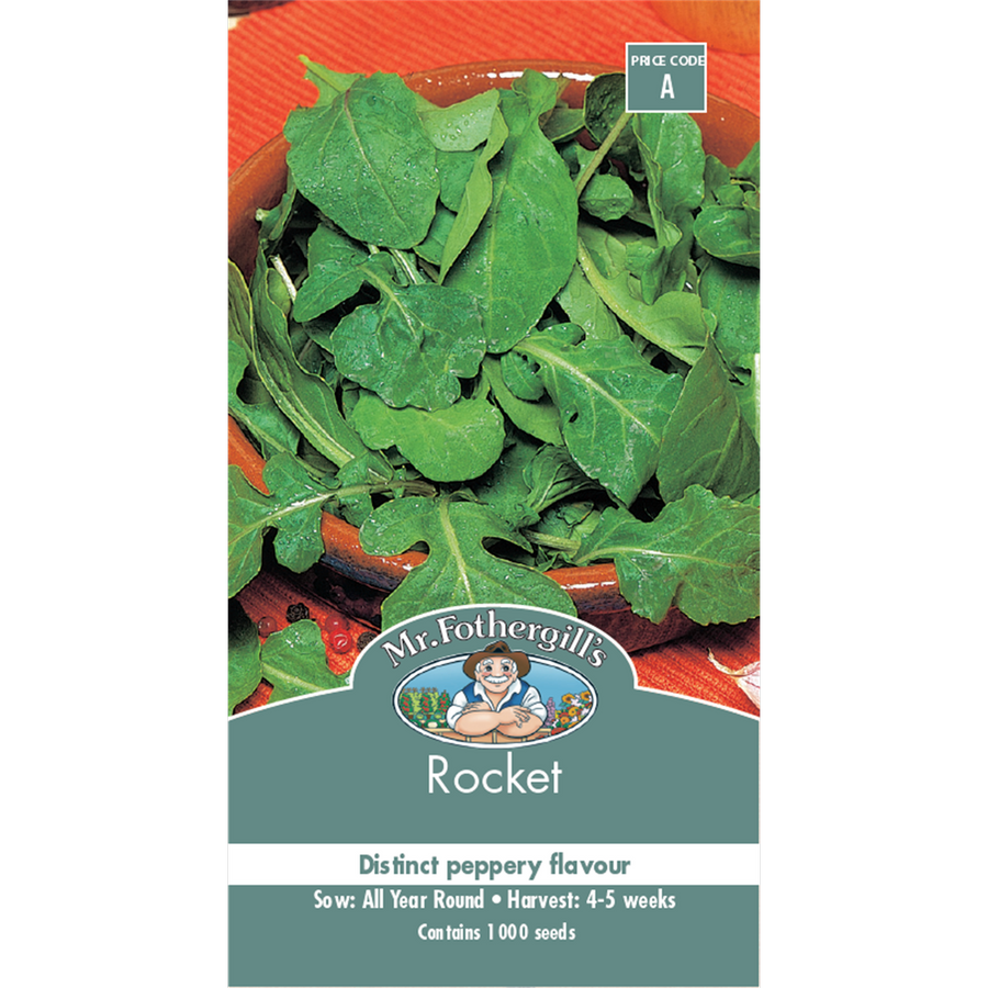 Mr Fothergill Rocket Vegetable Seeds - 75mm - Green - Spicy Flavor - SuperSaverAU - view 1
