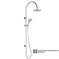 Astra Walker Icon Exposed Shower - 200mm Rose, Multi-function Hand Shower - Brushed Platinum - A69.24.V4.01