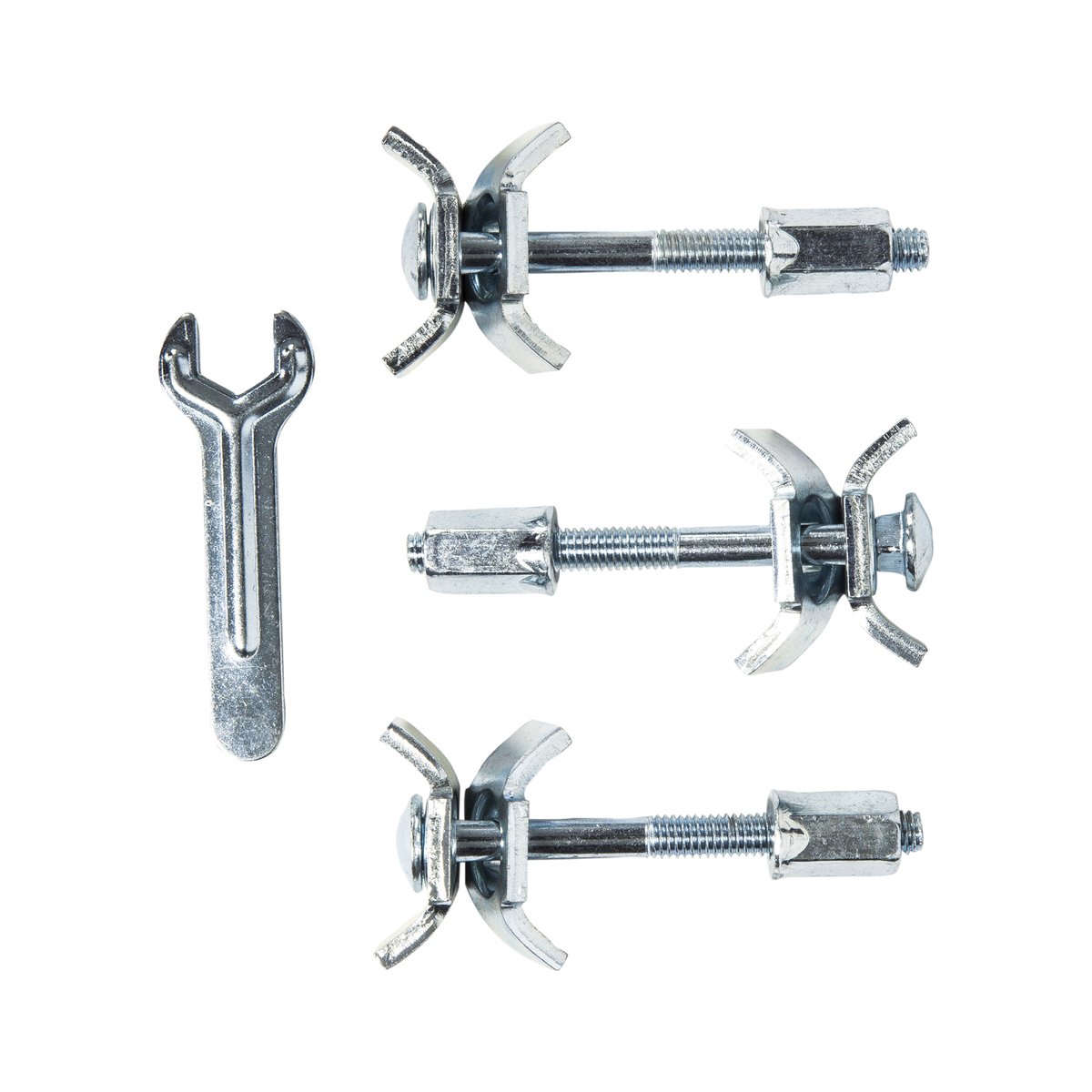 Hafele 65mm Benchtop Connector 3 Pack - Galvanised Steel - Easy Install