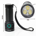 Swiss Tech 3500lm Rechargeable Compact Turbo Flashlight - 102mm x 41mm - Aluminium - 220m Beam Distance - SuperSaverAU - view 2