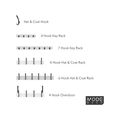Mode 4 Over Door Hanger - 4 Black Hooks - 450mm x 70mm x 45mm - White - SuperSaverAU - view 5