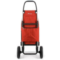 Rolser I-Max Urban Big Wheel Folding Trolley - Large Wheels, Front Mesh Zip Pocket, Red - R-IMX505-1027