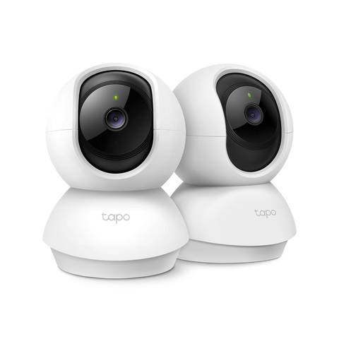 TP-Link Tapo C210 3MP Pan/Tilt Home Security Wi-Fi Camera, 2K Night Vision Indoor 2 Pack TAPO-C210P2