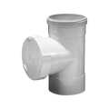 Holman 100mm Female and Female PVC DWV Test Opening, Underground Rated, Grey