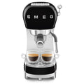 Smeg 50s Style Espresso Coffee Machine - 15 Bar, ThermoBlock, Steam Wand, Black - ECF02BLAU