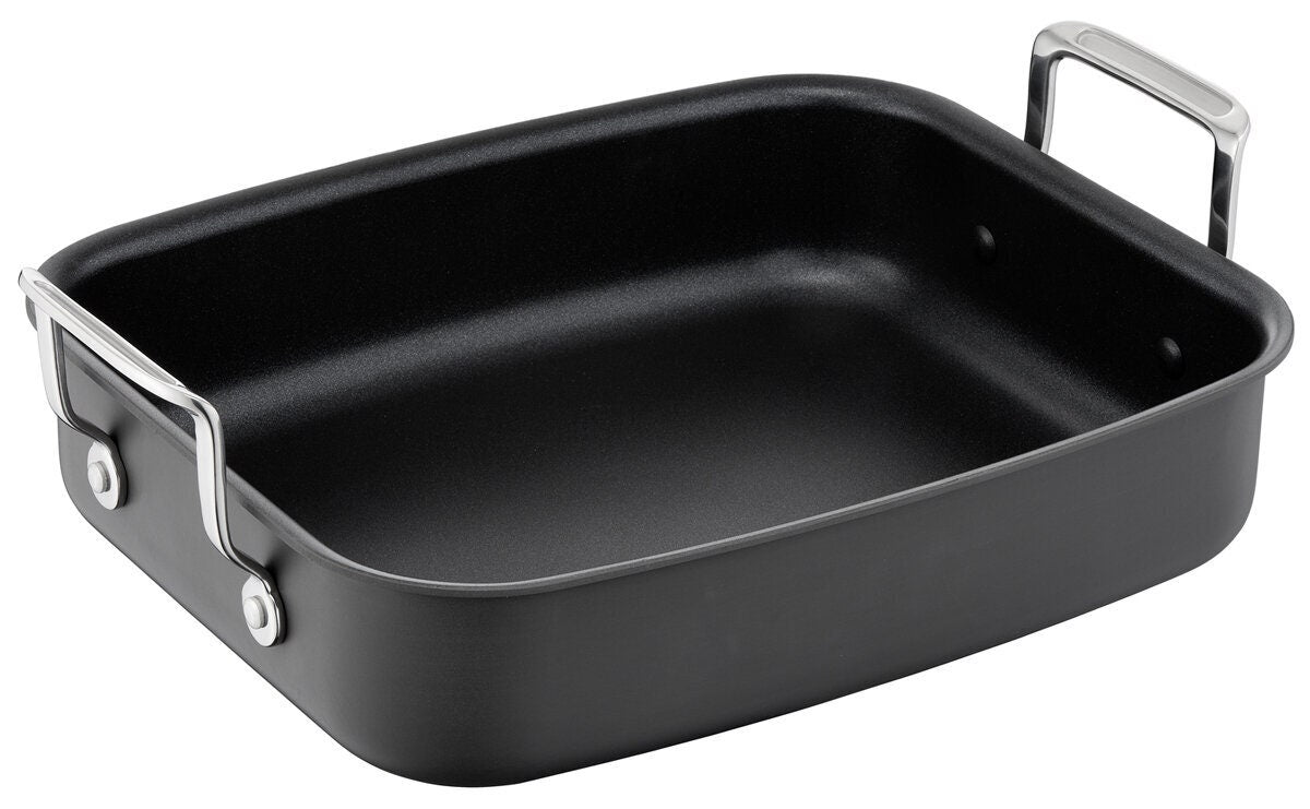 Tefal Jamie Oliver 26x32cm Non-stick Oven Roasting Baking Tray - Black - Stainless Steel Rack - H9029582