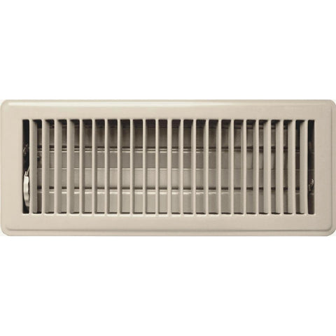 Accord Grey Metal Louvered Floor Vent 10 x 30cm Steel Adjustable Damper - SuperSaverAU - view 1