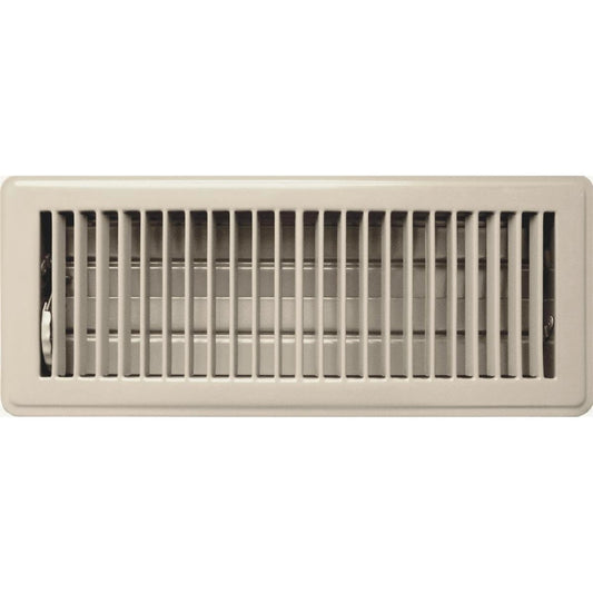 Accord Grey Metal Louvered Floor Vent 10 x 30cm Steel Adjustable Damper