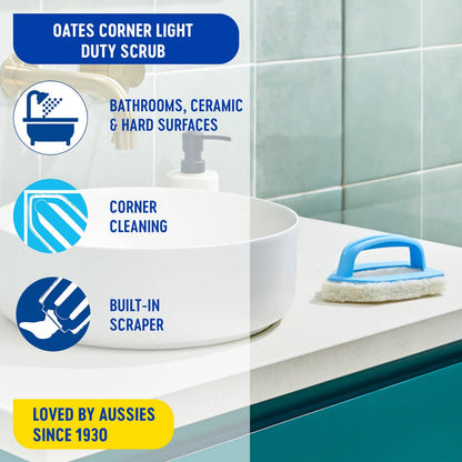 Oates Premium Light Duty Corner Scrubber - 160mm x 20mm x 95mm - Plastic