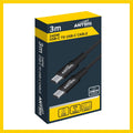 Antsig 3m 240W USB C to USB C Cable - Durable Charging & Data Transfer - SuperSaverAU - view 3