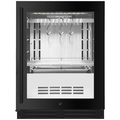 KingsBottle 98L Under Counter Steak and Meat Ager - Black, Right Hinge, Glass Door - KB50SA-FG-RHH