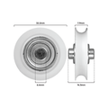 Rolltrak 32mm Nylon Concave Roller - 40kg Load - Durable Replacement - SuperSaverAU - view 2