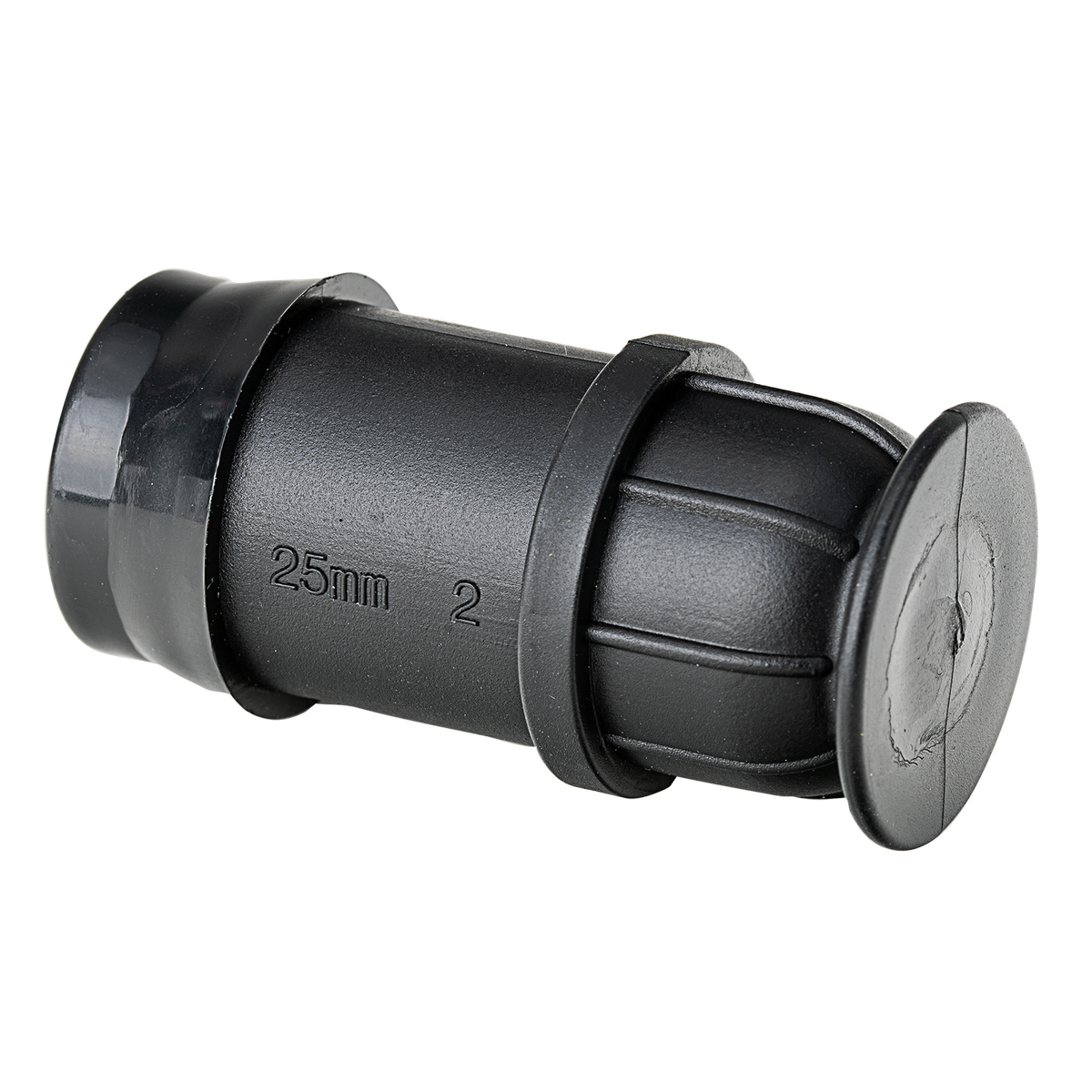 K Rain 25mm Barbed End Plug 5 Pack - Black - Polypropylene - KP25 - SuperSaverAU - view 1