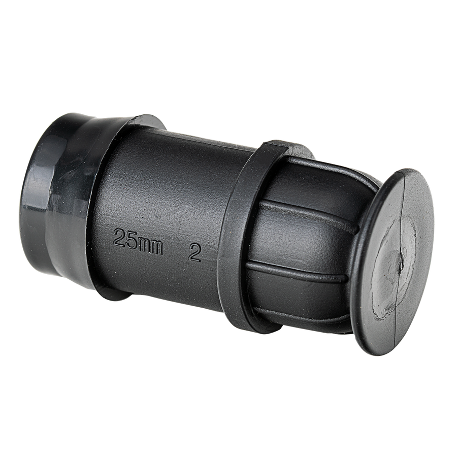 K Rain 25mm Barbed End Plug 5 Pack - Black - Polypropylene - KP25 - SuperSaverAU - view 1