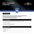 Dulux Autoshield 340g Black Underbody Coat Spray Paint, Protective Automotive Underbody Coating