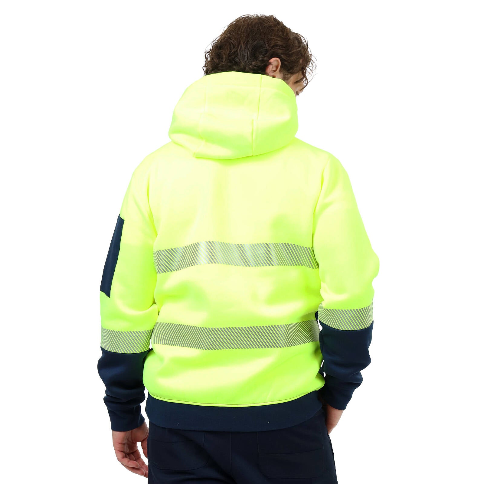 Citeco Yellow Hi Vis Taped Hoodie - Men's Reflective Polyester, Medium