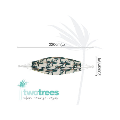 Two Trees King Cotton Hammock - 200cm x 220cm - Soft Durable Fabric