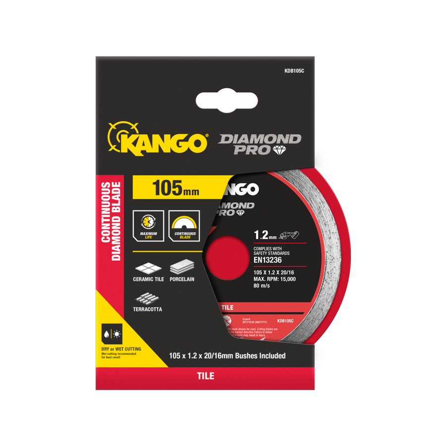 Kango Diamond Saw Blade - 105mm - Continuous Rim - Smooth Cut - SuperSaverAU - view 1